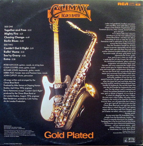 Buy Climax Blues Band : Gold Plated (LP, Album, Gat) online for