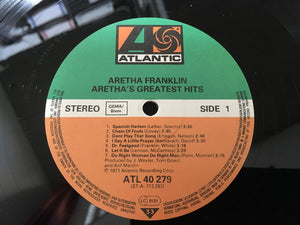 Aretha Franklin : Aretha's Greatest Hits (LP, Comp, RE)