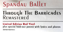 Load image into Gallery viewer, Spandau Ballet : Through The Barricades (LP, Album, RE, RM, Red)
