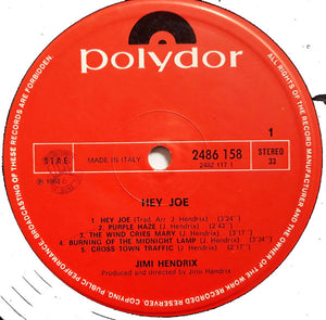 Jimi Hendrix : Hey Joe (LP, Comp, RE)