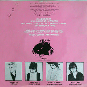 Generation X (4) : King Rocker (7", Single, Ltd, Pin)