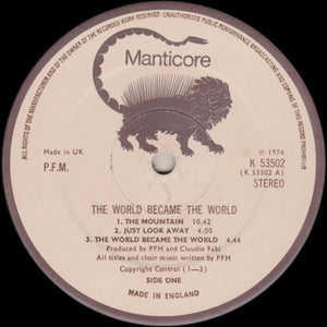 Premiata Forneria Marconi : The World Became The World (LP, Album, Die)