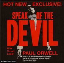 Load image into Gallery viewer, Paul Orwell : Speak Of The Devil (7&quot;, Single, Ltd)
