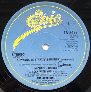 Michael Jackson / The Jacksons : Wanna Be Startin' Somethin' / Rock With You (Live) (12", Single)