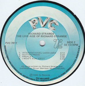 Richard Strange : The Live Rise Of Richard Strange (LP, Album)