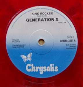 Generation X (4) : King Rocker (7", Single, Ltd, Red)