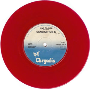 Generation X (4) : King Rocker (7", Single, Ltd, Red)