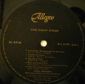 Tony Bennett & Count Basie : One Night Stand (LP, RE)