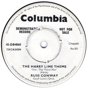 Russ Conway : The Harry Lime Theme  (7", Single, Promo)