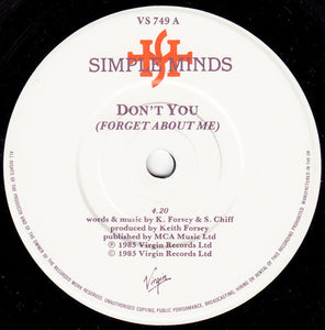 Simple Minds : Don't You (Forget About Me) (7", Single, Mat)