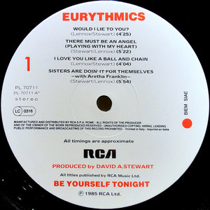 Eurythmics : Be Yourself Tonight (LP, Album)