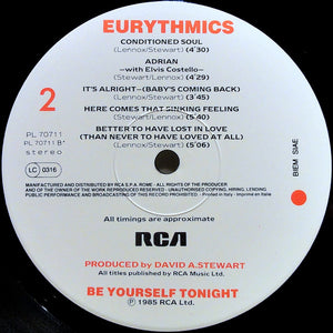 Eurythmics : Be Yourself Tonight (LP, Album)