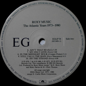 Roxy Music : The Atlantic Years 1973 - 1980 (LP, Comp, Big)