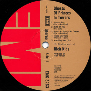 Rich Kids : Ghosts Of Princes In Towers (LP, Album)