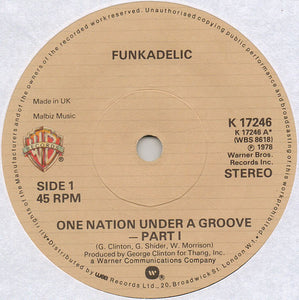 Funkadelic : One Nation Under A Groove - Part I (7", Single)