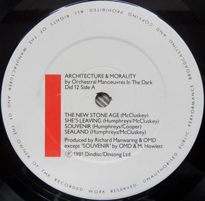 Orchestral Manoeuvres In The Dark : Architecture & Morality (LP, Album, Gre)