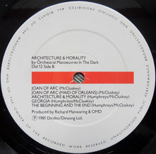 Load image into Gallery viewer, Orchestral Manoeuvres In The Dark : Architecture &amp; Morality (LP, Album, Gre)
