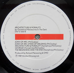 Orchestral Manoeuvres In The Dark : Architecture & Morality (LP, Album, Gre)