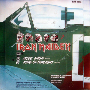 Iron Maiden : Aces High (7", Single, Pap)