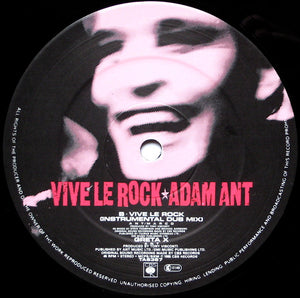 Adam Ant : Vive Le Rock (Re Mixed!) (12", Single)