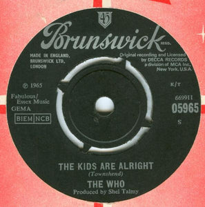 The Who : The Kids Are Alright (7", Single)