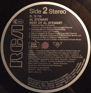 Al Stewart : The Best Of Al Stewart (LP, Comp)