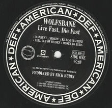 Load image into Gallery viewer, Wolfsbane : Live Fast, Die Fast (LP, Album)
