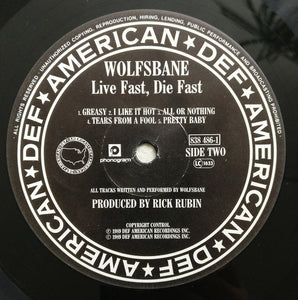 Wolfsbane : Live Fast, Die Fast (LP, Album)