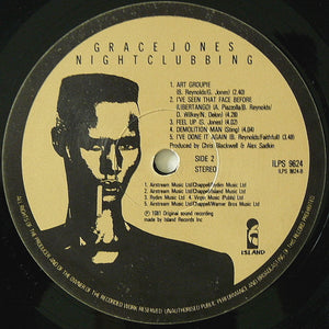 Grace Jones : Nightclubbing (LP, Album, Gol)