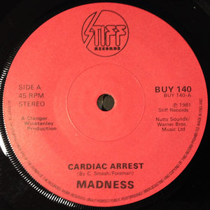 Madness : Cardiac Arrest (7", Single, Red)