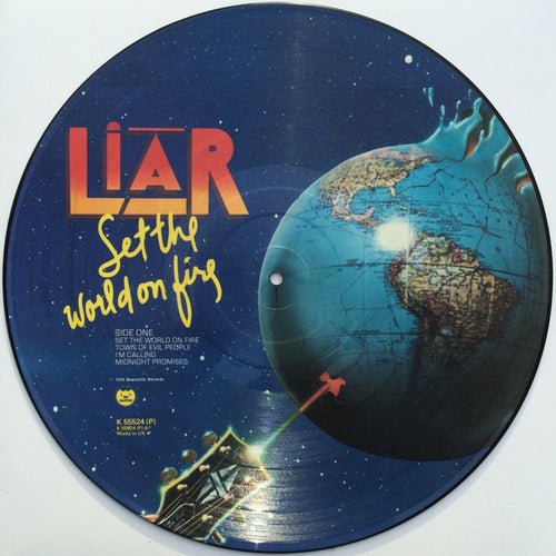 Liar (3) : Set The World On Fire (LP, Album, Pic)