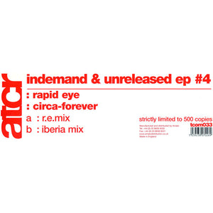 Rapid Eye (2) : Indemand & Unreleased EP #4 (12", EP, Ltd, Red)