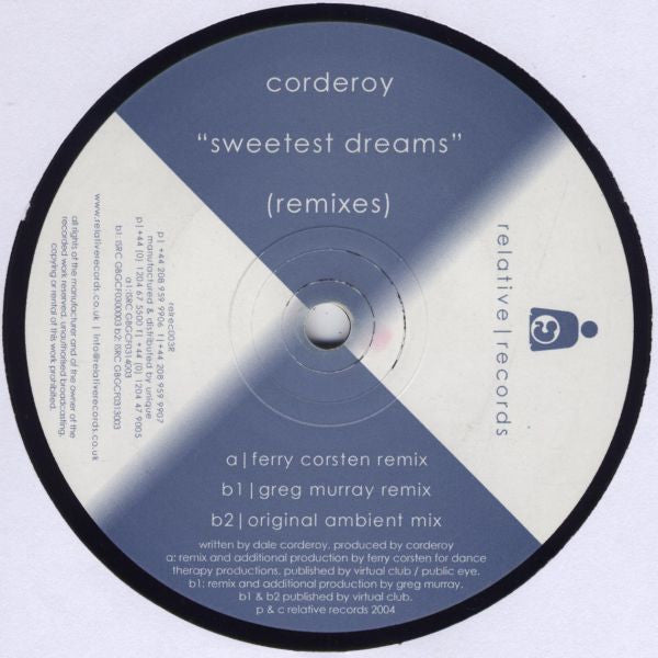 Corderoy : Sweetest Dreams (Remixes) (12