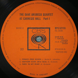 The Dave Brubeck Quartet : At Carnegie Hall (Part 1) (LP, Album, Mono)