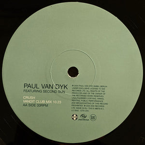 Paul van Dyk Featuring Second Sun : Crush (The Paul van Dyk Mixes) (12")