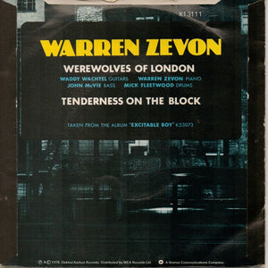 Warren Zevon : Werewolves Of London (7", Single)