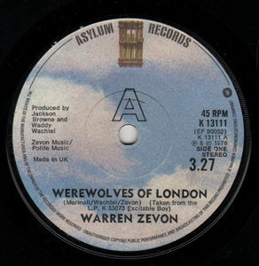 Warren Zevon : Werewolves Of London (7", Single)