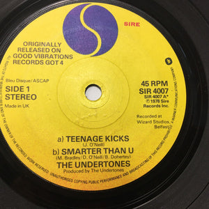 The Undertones : Teenage Kicks (7", RE, Com)