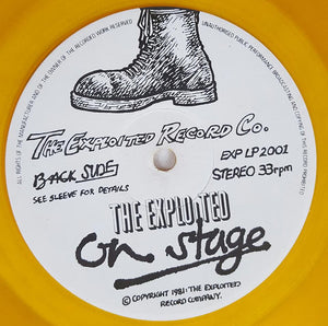 The Exploited : On Stage (LP, Album, P/Unofficial, Yel)