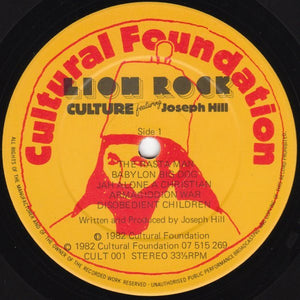 Culture Featuring Joseph Hill : Lion Rock (LP, Album)