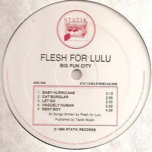 Flesh For Lulu : Big Fun City (LP, Album + 12")