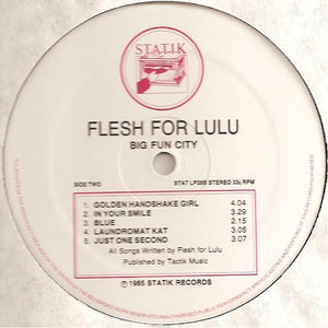 Flesh For Lulu : Big Fun City (LP, Album + 12")