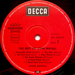 John Mayall : The Best Of John Mayall (LP, Comp)