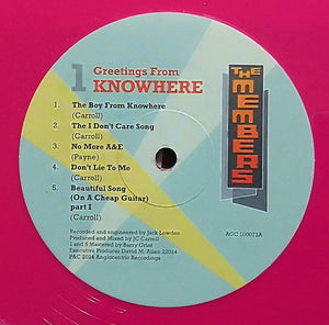 The Members : Greetings From Knowhere (LP, Album, Ltd, Red)