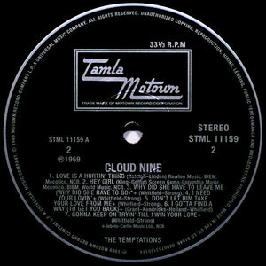 The Temptations : Cloud Nine (LP, Album, RE)