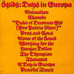 Skids : Days In Europa (LP, Album)