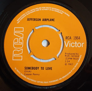 Jefferson Airplane : White Rabbit / Somebody To Love (7", Single)