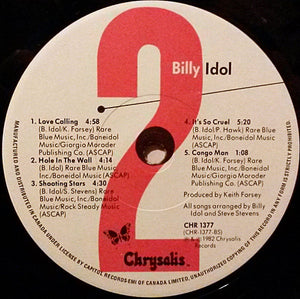 Billy Idol : Billy Idol (LP, Album)