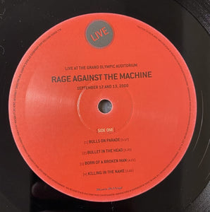 Rage Against The Machine : Live At The Grand Olympic Auditorium (2xLP, RE, 180)