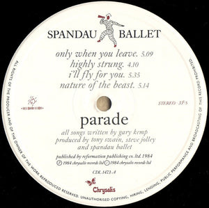 Spandau Ballet : Parade (LP, Album, Gat)